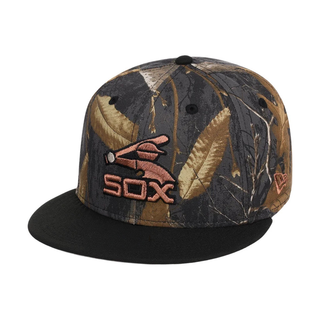 Lids Hat Drop Black Realtree 2-Tone Black And Copper Merch Chicago White Sox Snapback Hat Gifts - Merchluma