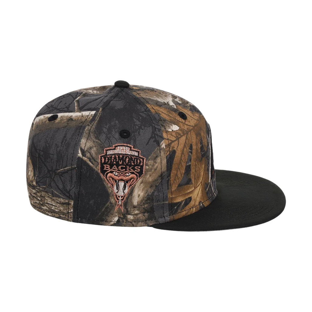 Lids Hat Drop Black Realtree 2-Tone Black And Copper Merch Arizona Diamondbacks Snapback Hat - Merchluma