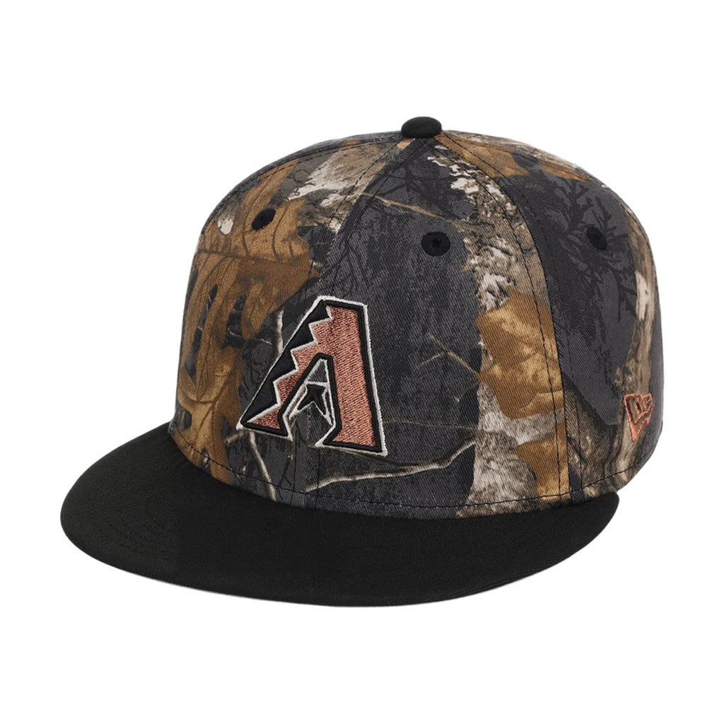 Lids Hat Drop Black Realtree 2-Tone Black And Copper Merch Arizona Diamondbacks Snapback Hat - Merchluma