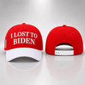 Donald Trump I Lost To Biden Hat Embroidered USA Flag Hat Political Gift Ideas - Merchluma