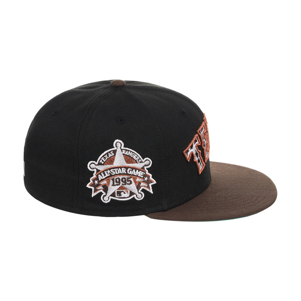 Lids Hat Drop Friday Flux Merch Texas Rangers Cowhide Snapback Hat Best Gift For Brothers - Merchluma