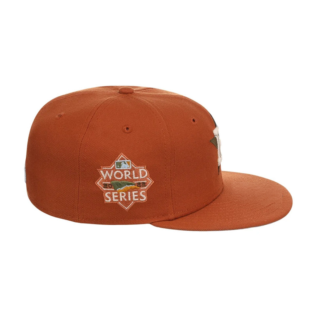 Lids Hat Drop Fitted Feast Merch Houston Astros Snapback Hat Sweet Potato Hat Baseball Fan Gear - Merchluma