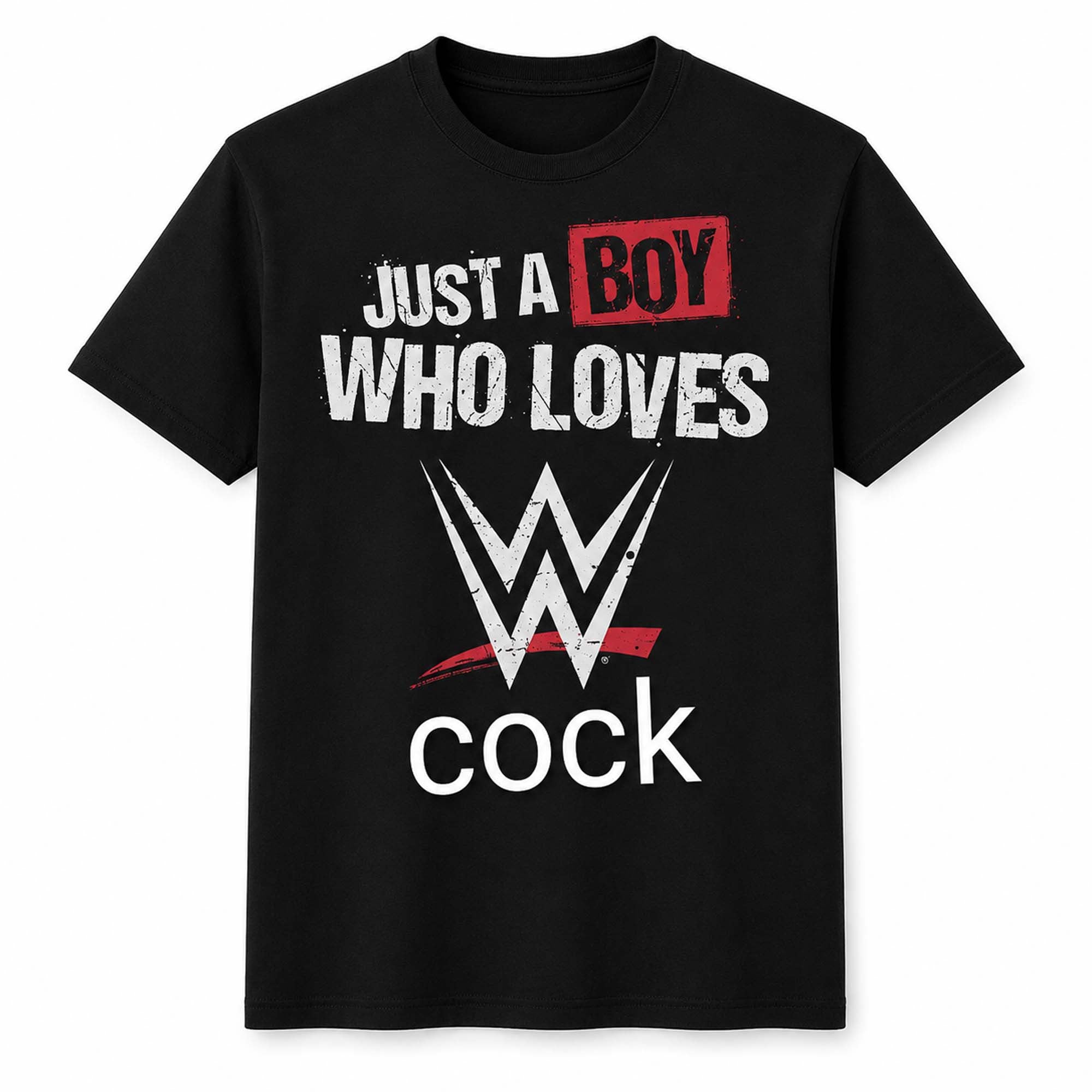 Just A Boy Who Loves WWE Cock Shirt Gifts For Wrestling Lovers - Merchluma