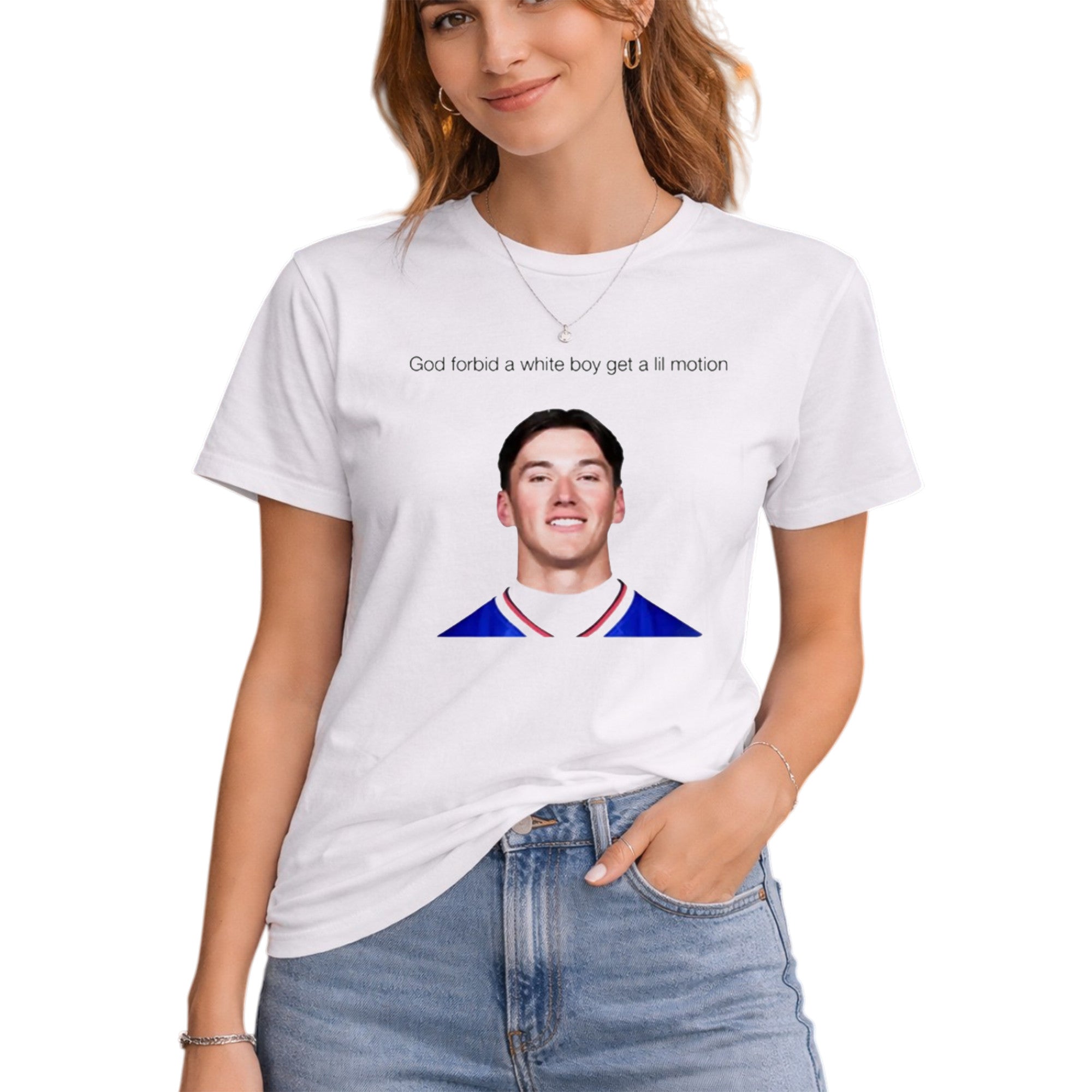 Cole Bishop God Forbid A White Boy Get A Lil Motion Shirt Cole Bishop Merch Fan Gifts - Merchluma