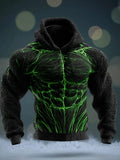 Halloween Muscle Gold Line Art Hoodie Target Halloween Apparel Present For Husband - Merchluma