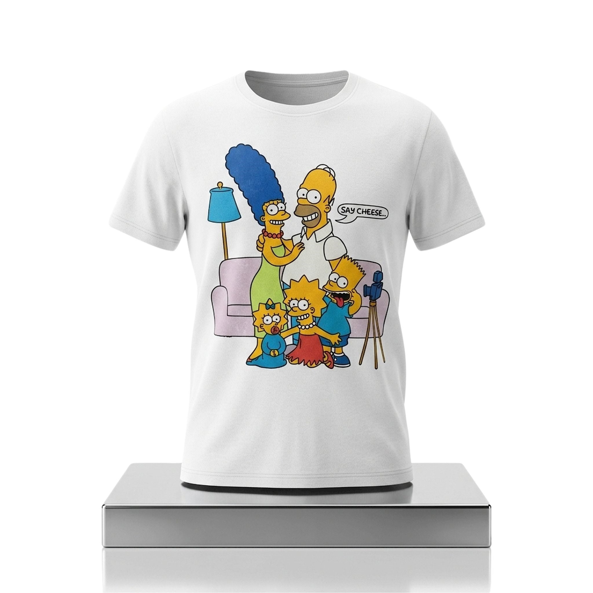 Jayden Daniels Simpsons Say Cheese Shirt Jayden Daniels Merch Gifts For Friends - Merchluma