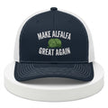 Make Alfalfa Great Again Trucker Hat Political Funny Parody Hat Gift For Friends - Merchluma