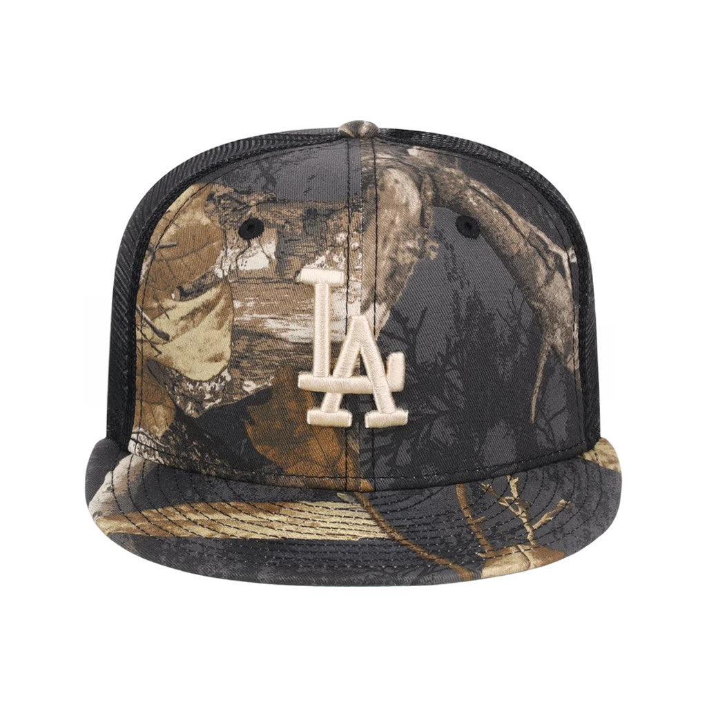Lids Hat Drop Black Realtree Merch Los Angeles Dodgers Trucker Snapback Hat Baseball Fan Gifts - Merchluma