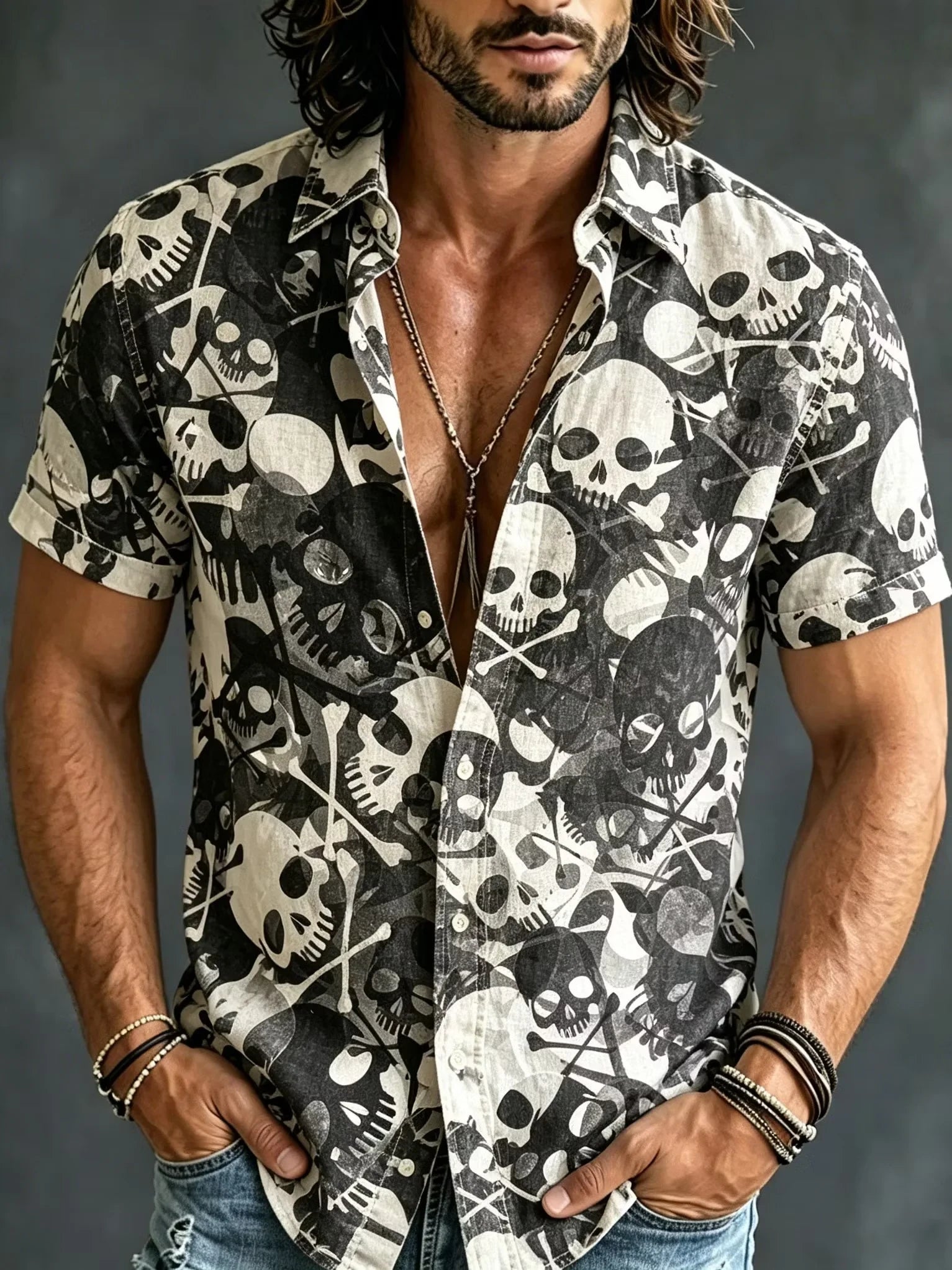 Halloween Skull Hawaiian Shirt Horror Themed Shirts Gifts For Halloween Lovers - Merchluma