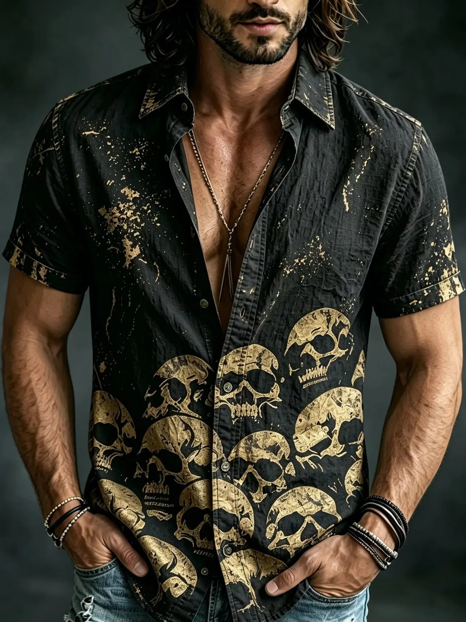 Halloween Retro Skull Art Hawaiian Shirt Good Halloween Outfits Gift Ideas For Horror Lovers - Merchluma