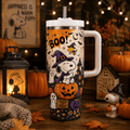 Spooky Beagle Halloween Tumbler Witchy Trick or Treat Travel Cup Halloween Gift For Friends - Merchluma