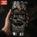 Personalized Pors Wall Crack Luxury Stainless Tumbler Driven By Dreams Car Lover Gear Dad Gifts - Merchluma