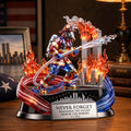 Never Forget 9 11 25 Years Remembrance Firefighter Acrylic Plaque Remember The Fallen Merch - Merchluma