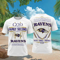 Baltimore Ravens God First Family Second Faith Football Shirt Ravens Merch Gift For Fan - Merchluma