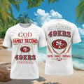 San Francisco 49ers God First Family Second Faith Football Shirt 49ers Merch Gifts For BFF - Merchluma