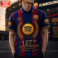 Personalized Barca FC 127TH Anniversary Polo Shirt 1899 2026 FC Barcelona Merch Fan Gifts - Merchluma
