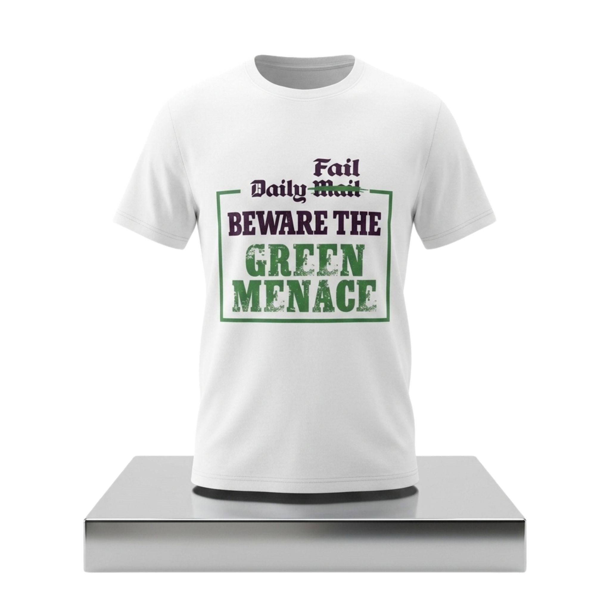 Daily Fail Beware The Green Menace Shirt White Birthday Gift Ideas For Brothers - Merchluma