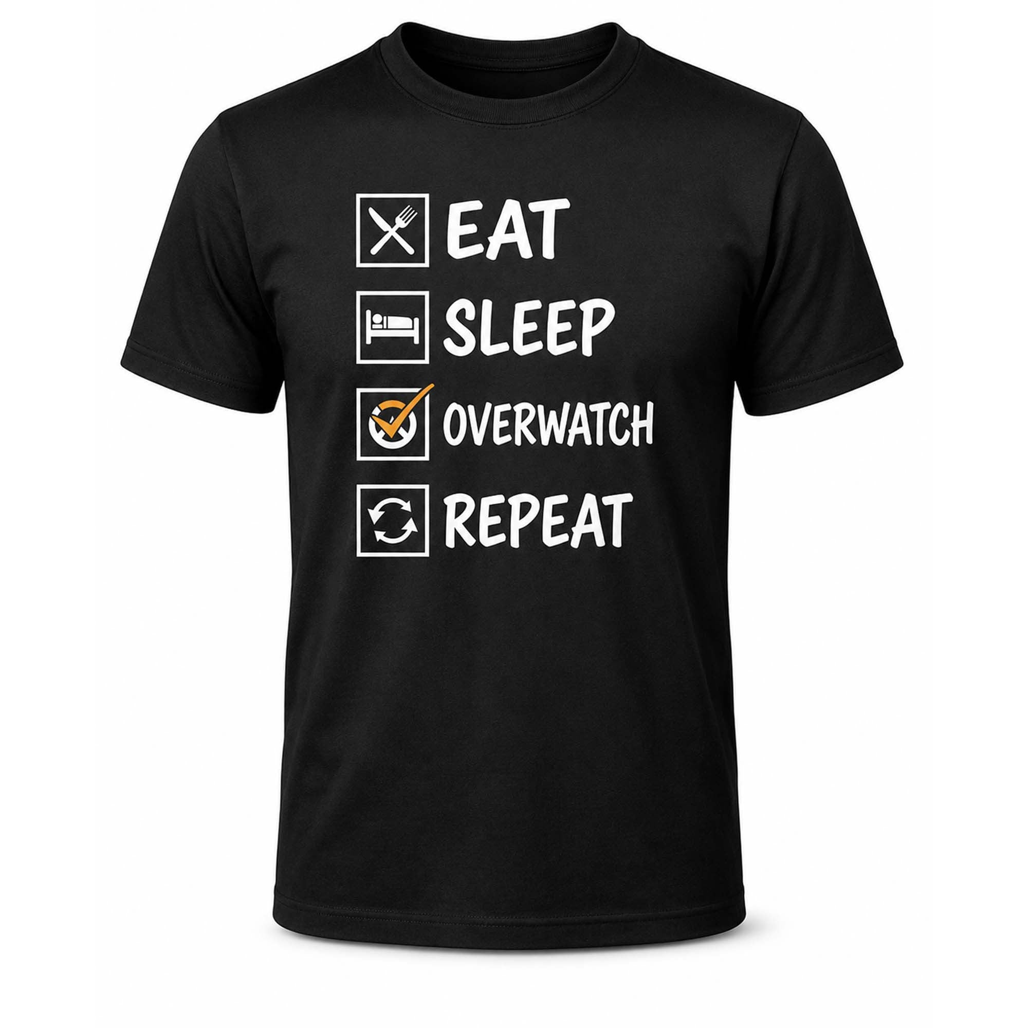 Eat Sleep Overwatch Repeat Shirt Video Game Lover T-Shirt Overwatch Merch Brothers Gifts - Merchluma