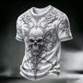 Gothic Skull Art Shirt Halloween Themed Clothes Good Gifts For Him - Merchluma
