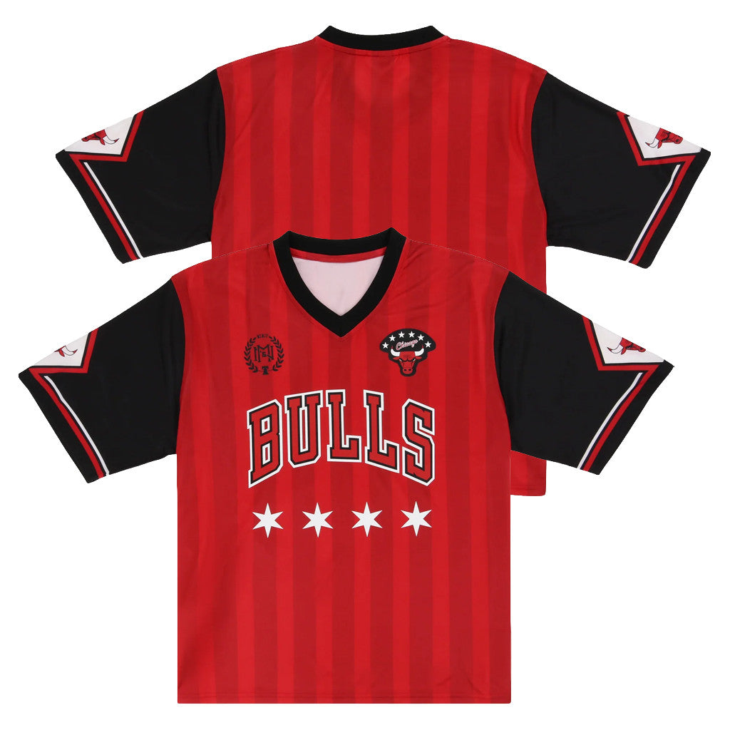 Chicago Bulls Goal Line Soccer Jersey Mitchell And Ness Collection Lids Hat Drop Merch Fan Gear - Merchluma