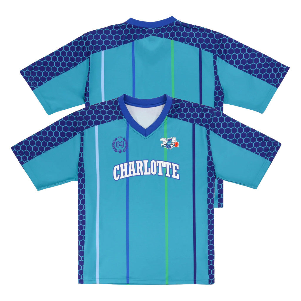 Charlotte Hornets Goal Line Soccer Jersey Mitchell And Ness Collection Lids Hat Drop Merchandise - Merchluma