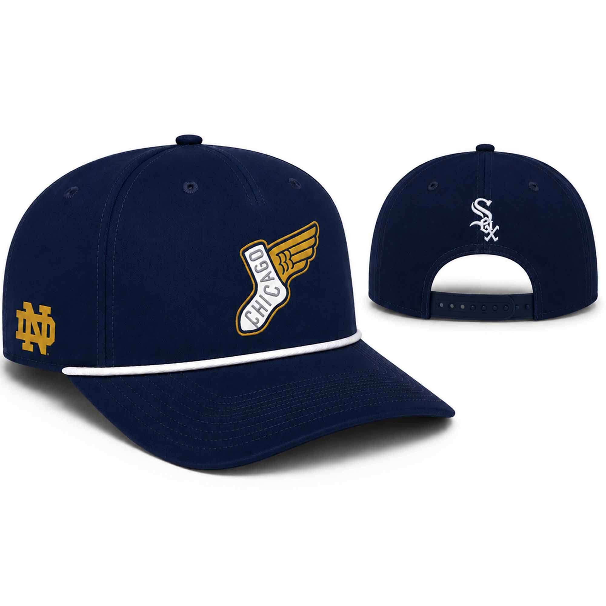 2026 White Sox Notre Dame Night Hat Navy Embroidered Chicago White Sox Merch Fans Gifts - Merchluma
