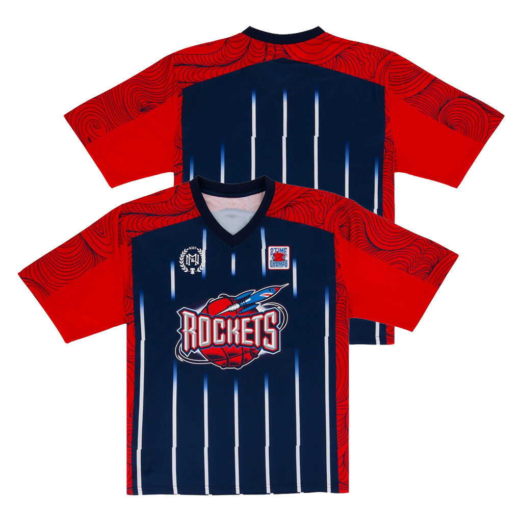 Houston Rockets Goal Line Soccer Jersey Mitchell And Ness Collection Lids Hat Drop Merch Gift - Merchluma