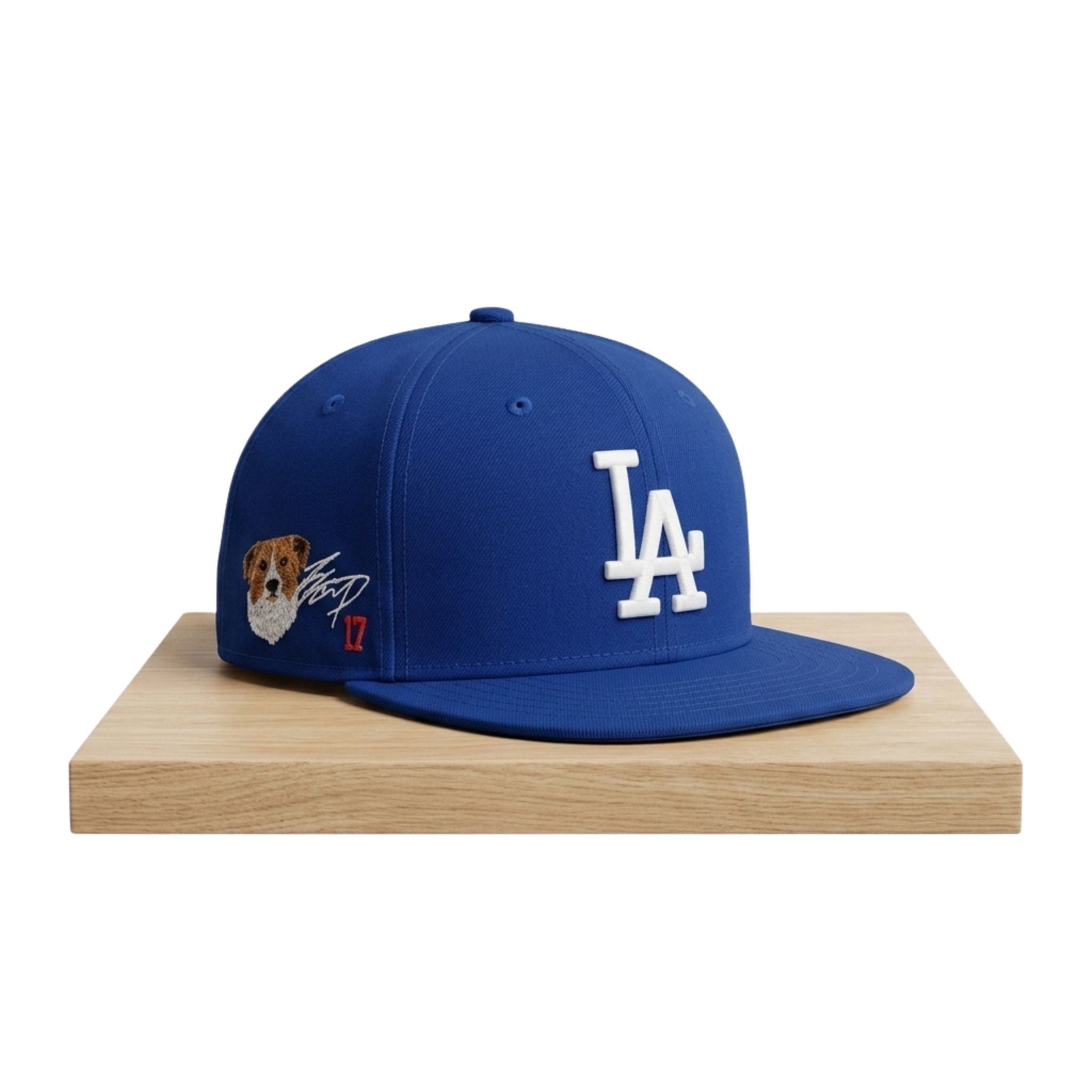LA Dodgers Decoy Dog Ohtani Signature 17 Snapback Hat Embroidered Dodgers Merch Dad Gifts - Merchluma