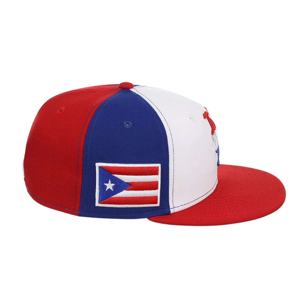 Lids Hat Drop San Juan Crown The City Merch New York Mets Snapback Hat Puerto Rico Flag Hat - Merchluma