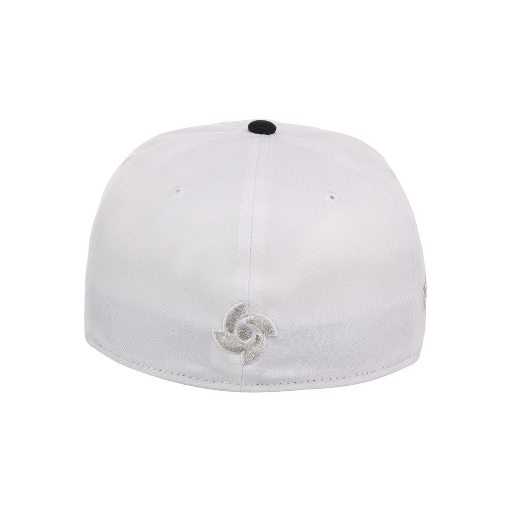 Lids Hat Drop Puerto Rico Crown The Country Merch Puerto Rico Snapback Hat White Black Embroidered - Merchluma