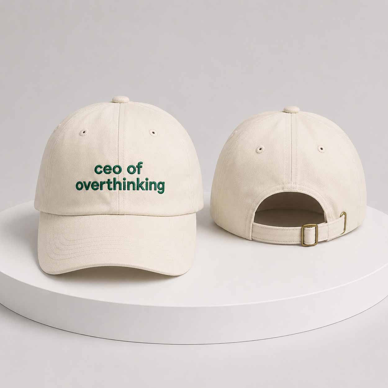 CEO Of Overthinking 2026 Hat Embroidered Funny Cap Gifts For Friends - Merchluma