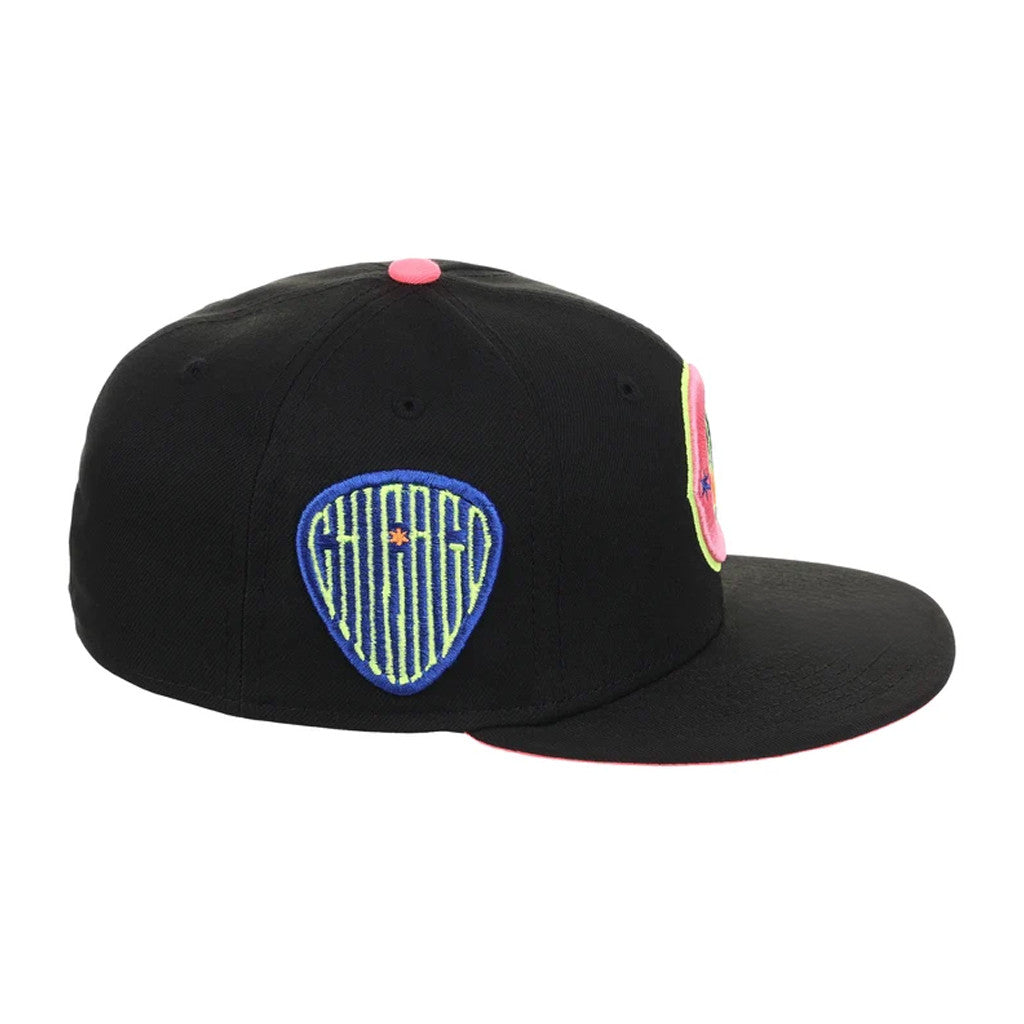Lids Hat Drop Main Stage Merch Chicago Cubs Black Neon Snapback Hat Embroidered Gift For Fans - Merchluma