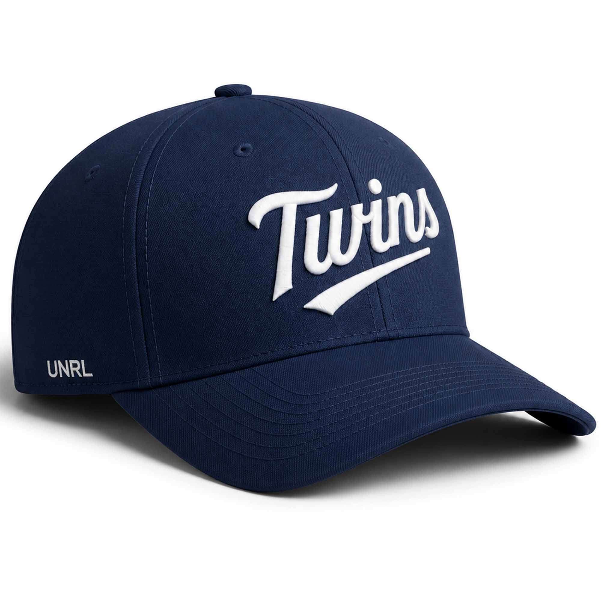 2026 Twins UNRL Hat Navy Embroidered Minnesota Twins Merch Baseball Lover Gift Ideas - Merchluma