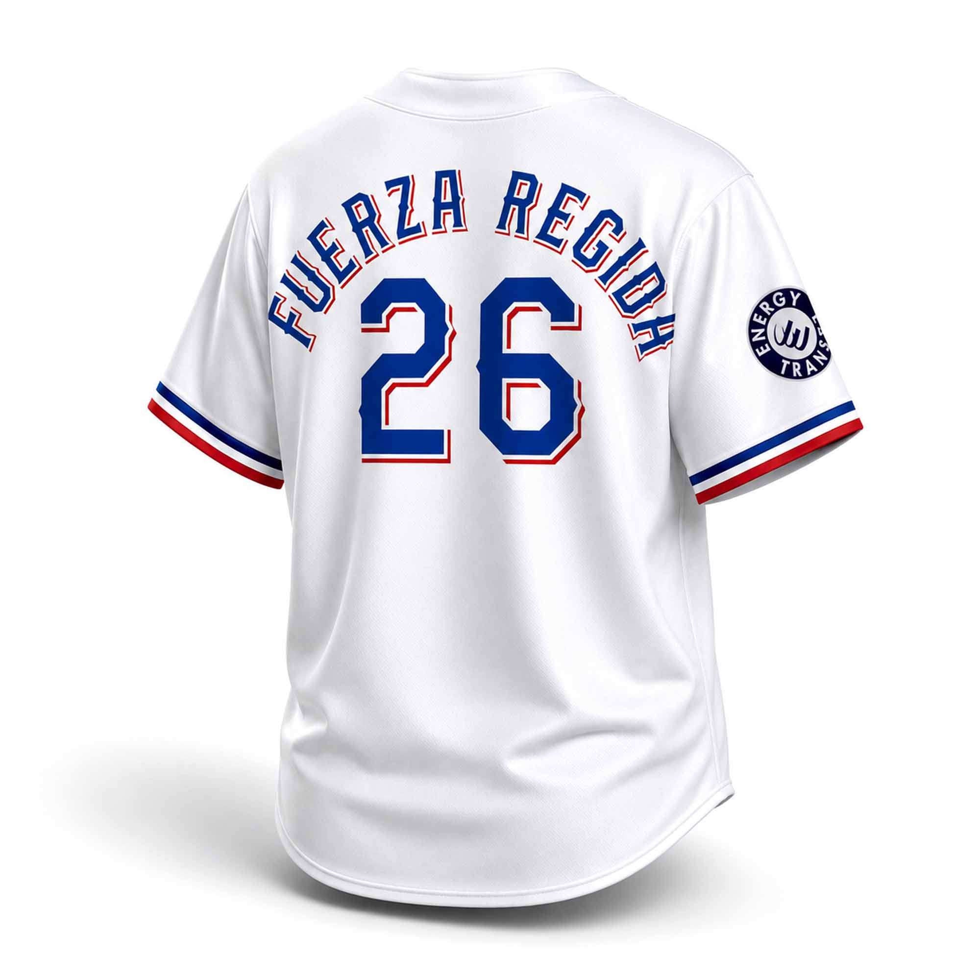2026 Texas Rangers Fuerza Regida Jersey Rangers Merch Gift Ideas For Baseball Fans - Merchluma