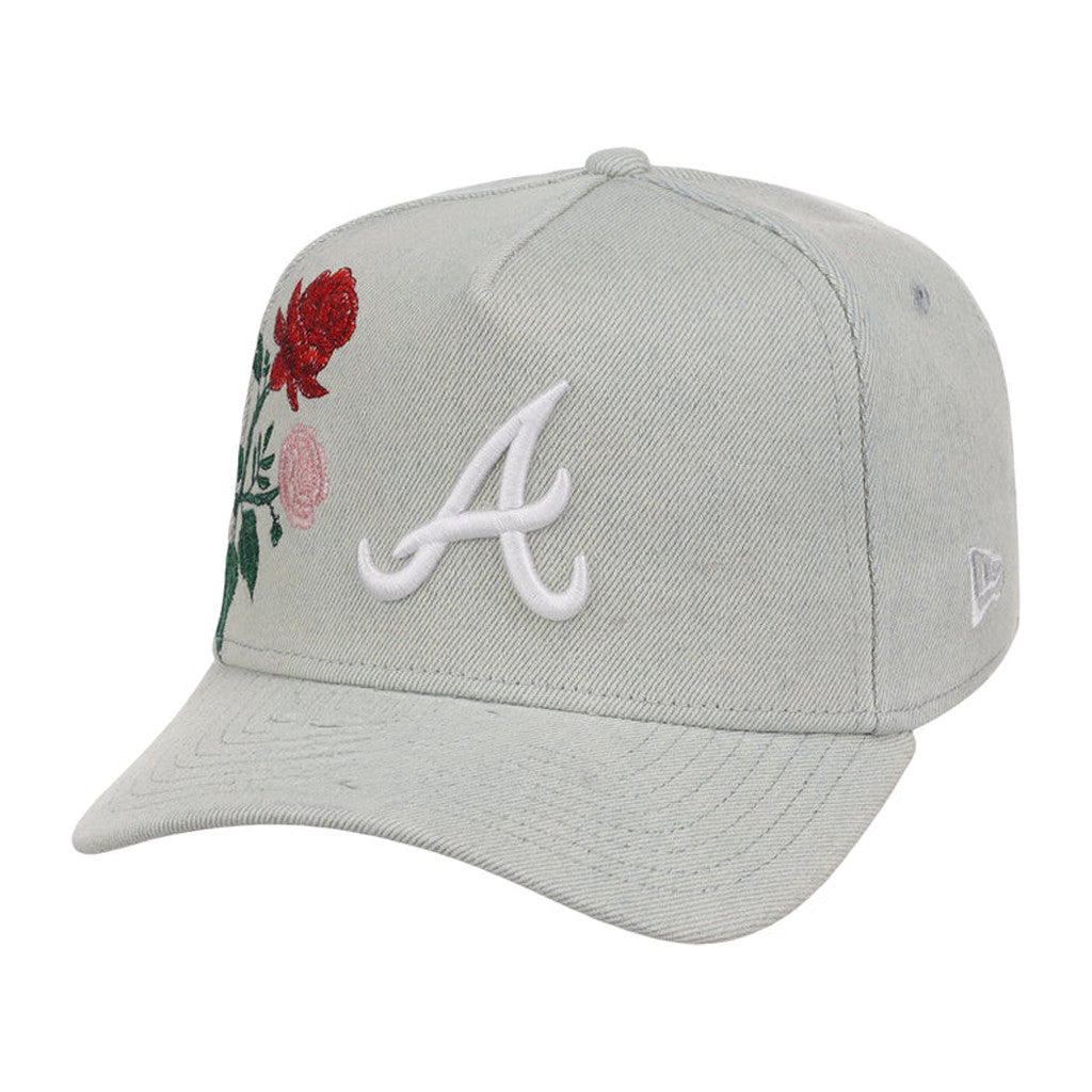 Lids Hat Drop Denim Flower Merch Atlanta Braves Hat Embroidered Gifts For Baseball Lovers - Merchluma