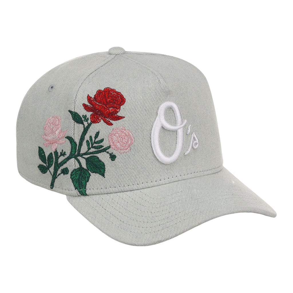 Lids Hat Drop Denim Flower Merch Baltimore Orioles Hat Embroidered Gifts For Baseball Lovers - Merchluma