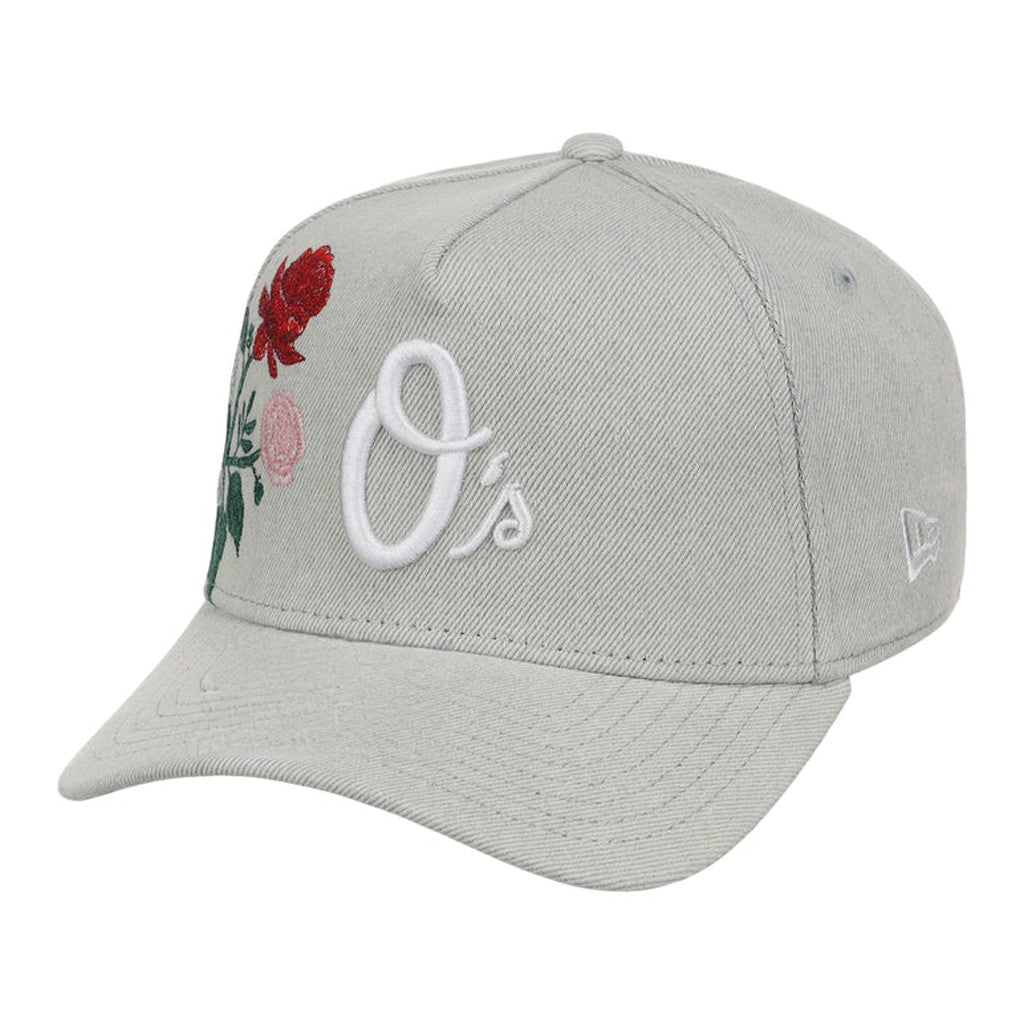 Lids Hat Drop Denim Flower Merch Baltimore Orioles Hat Embroidered Gifts For Baseball Lovers - Merchluma