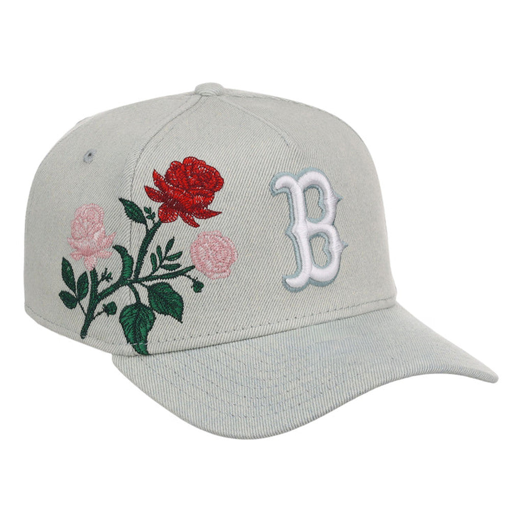 Lids Hat Drop Denim Flower Merch Boston Red Sox Hat Embroidered Best Gifts For Baseball Lovers - Merchluma