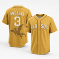 Andarna #3 Iron Flame Day Red Sox Jersey Boston Red Sox Merch Gifts For Baseball Fans - Merchluma