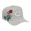 Lids Hat Drop Denim Flower Merch Cincinnati Reds Hat Embroidered Gift Ideas For Baseball Fans - Merchluma