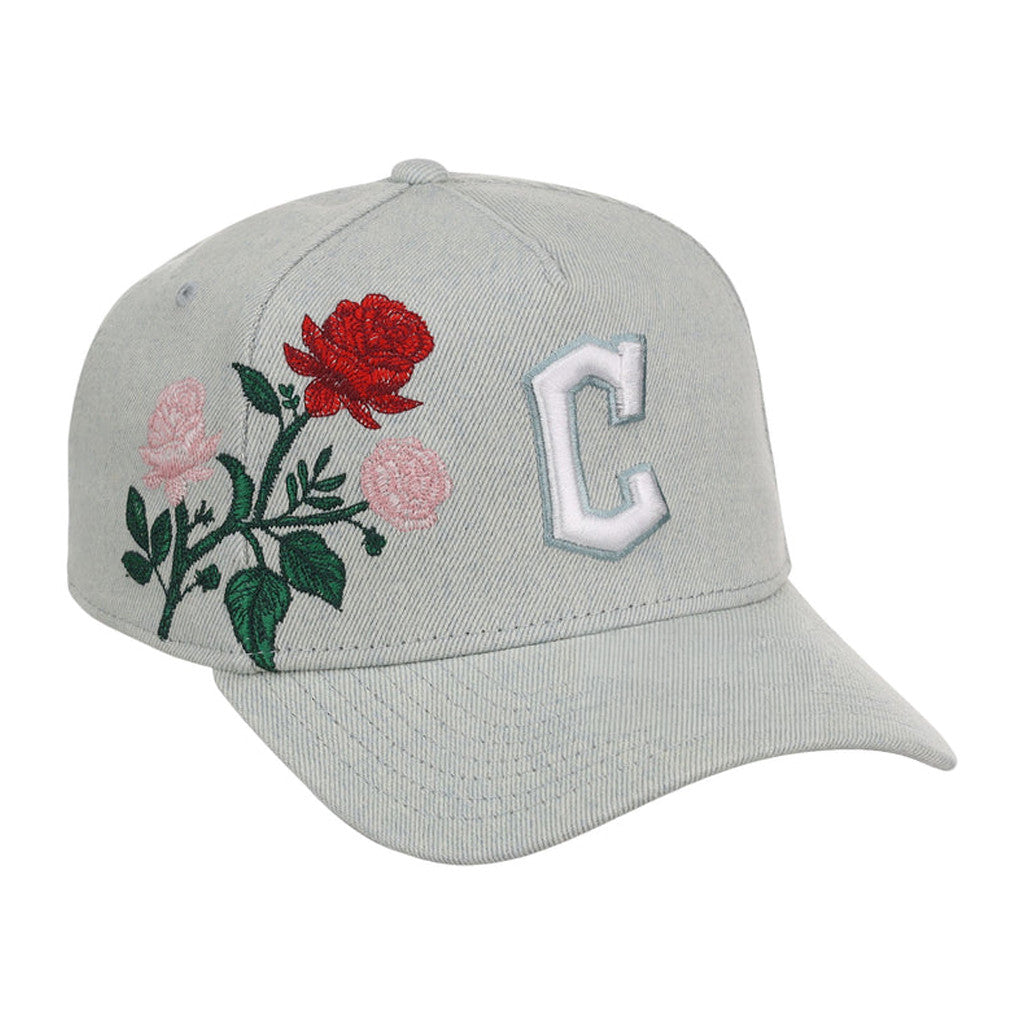 Lids Hat Drop Denim Flower Merch Cleveland Guardians Hat Embroidered Gift Ideas For Baseball Fans - Merchluma