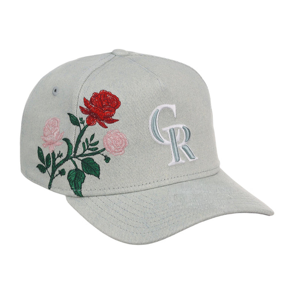 Lids Hat Drop Denim Flower Merch Colorado Rockies Hat Embroidered Baseball Lover Gift Ideas - Merchluma