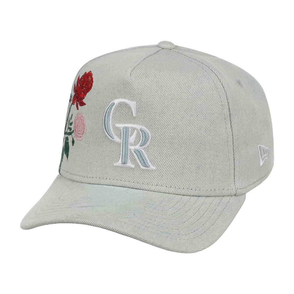 Lids Hat Drop Denim Flower Merch Colorado Rockies Hat Embroidered Baseball Lover Gift Ideas - Merchluma