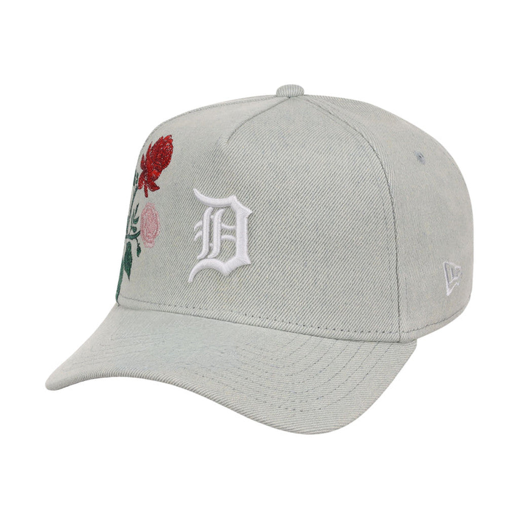 Lids Hat Drop Denim Flower Merch Detroit Tigers Hat Embroidered Baseball Lover Gift Ideas - Merchluma