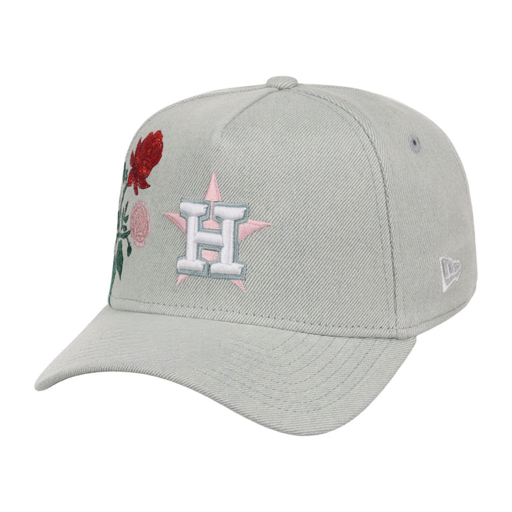 Lids Hat Drop Denim Flower Merch Houston Astros Hat Embroidered Baseball Lover Gift Ideas - Merchluma