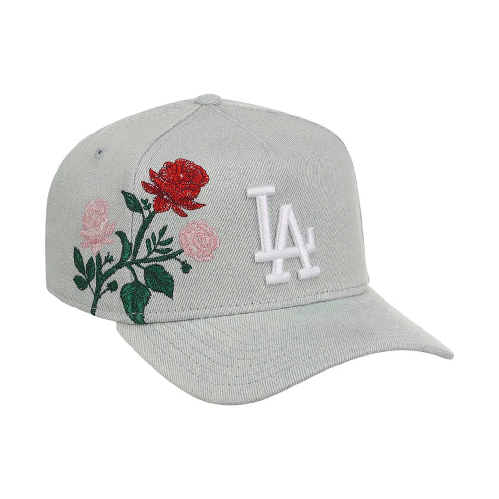 Lids Hat Drop Denim Flower Merch Los Angeles Dodgers Hat Embroidered Presents For Baseball Lovers - Merchluma