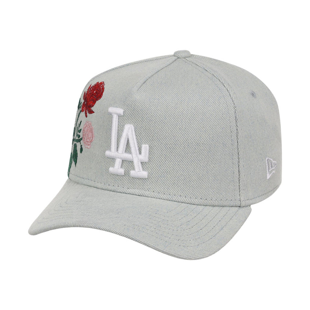 Lids Hat Drop Denim Flower Merch Los Angeles Dodgers Hat Embroidered Presents For Baseball Lovers - Merchluma