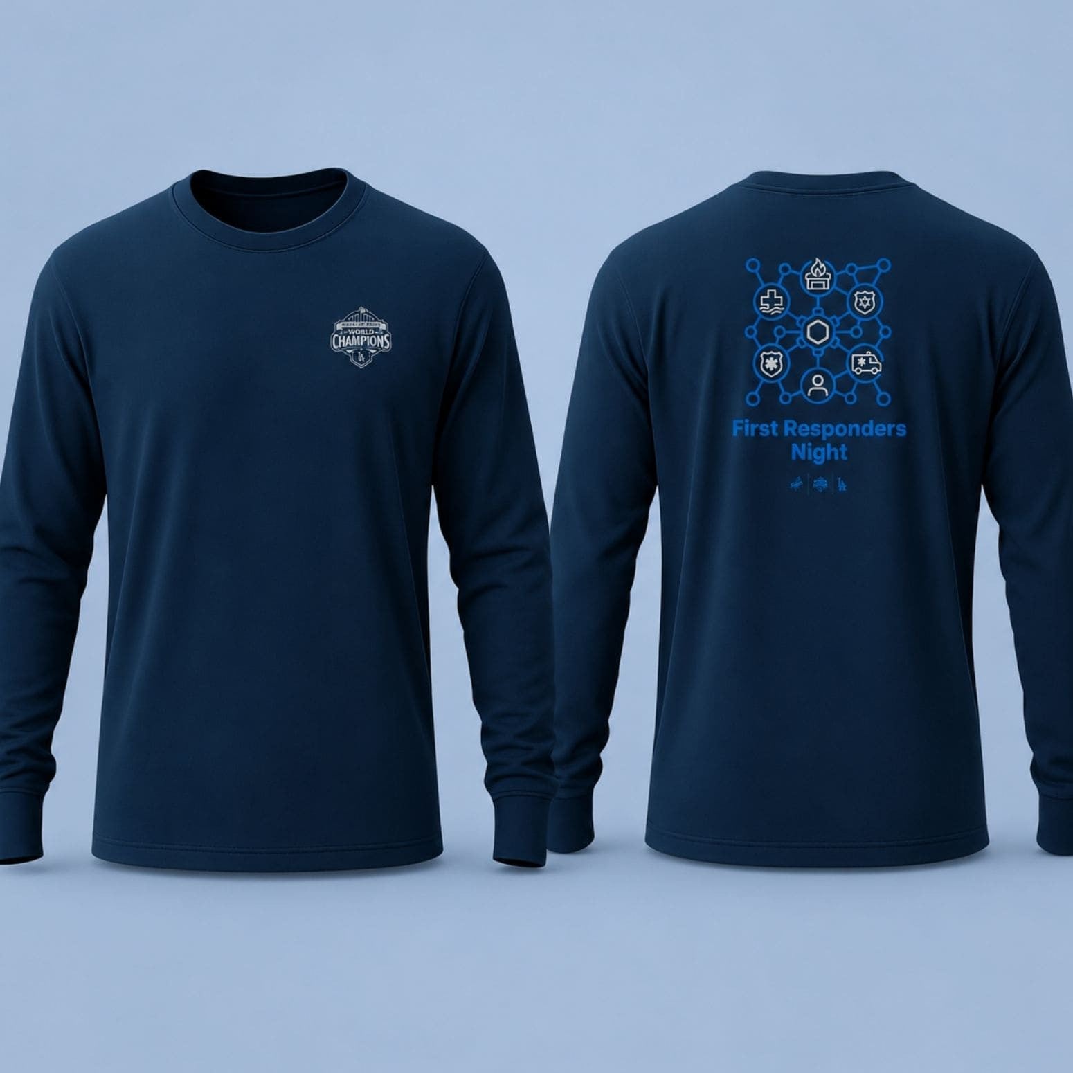 2026 Dodgers First Responders Appreciation Night Long Sleeve Shirt LA Dodgers Merch Fan Gifts - Merchluma