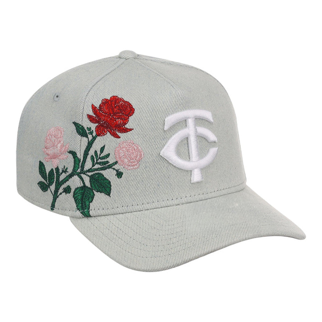 Lids Hat Drop Denim Flower Merch Minnesota Twins Hat Embroidered Baseball Enthusiast Gifts - Merchluma