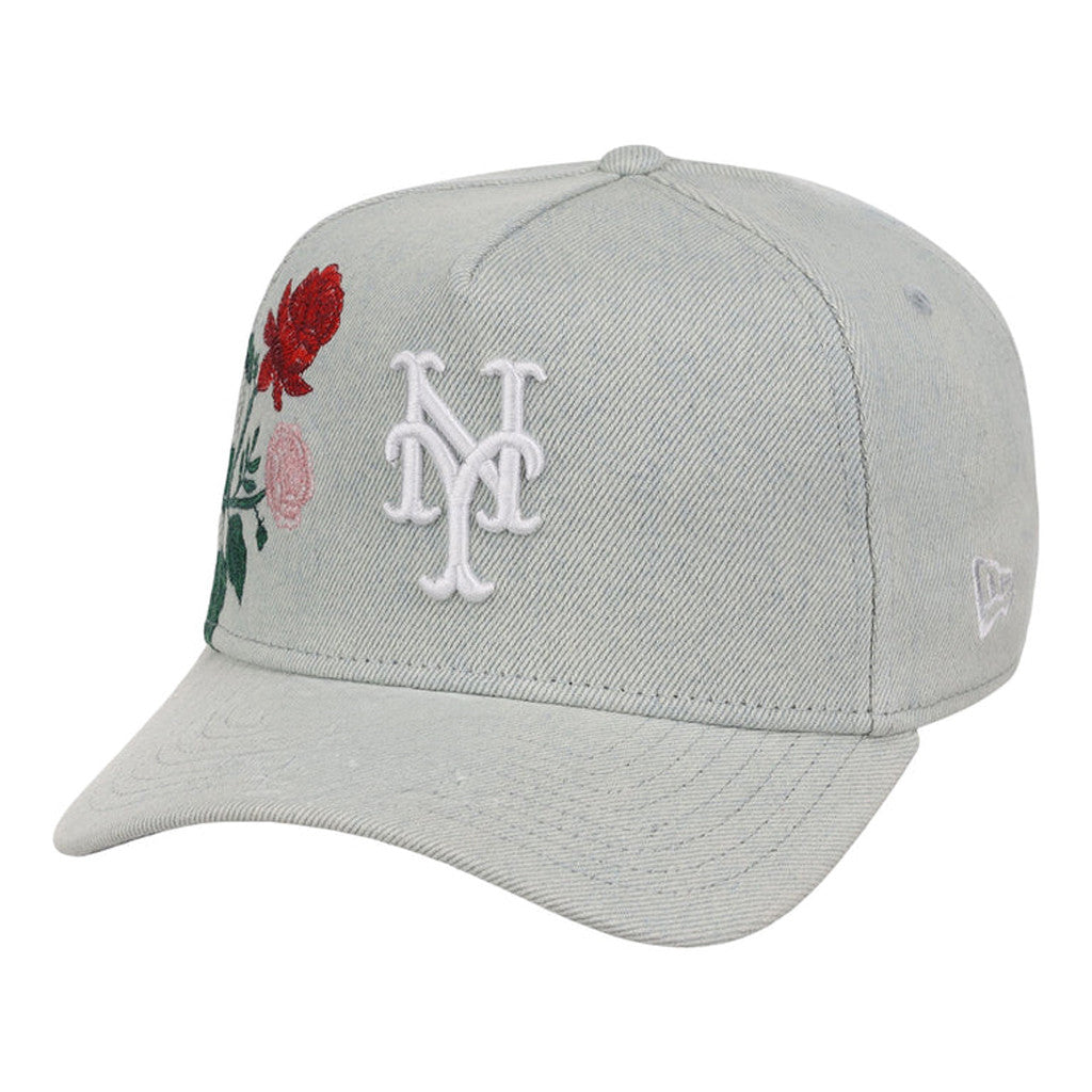 Lids Hat Drop Denim Flower Merch New York Mets Hat Embroidered Baseball Enthusiast Gifts - Merchluma